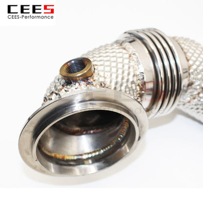 CEES Exhaust System For BMW 1M N54 Header With/Without Catalyst Test Pipe Converter High Flow Catted Exhaust Downpipe