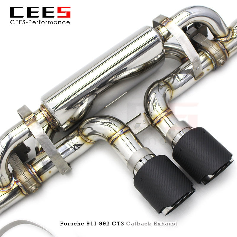 CEES Muffler Exhaust System for Porsche 911 992 GT3 4.0 2017-2023 Performance Stainless Steel Exhaust Pipe Car Exhaust System