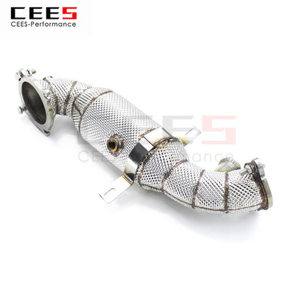 CEES Exhaust System For Alfa Romeo Giulia(OBD V) Headers With Catalyst Test Pipe Converter High Flow Catted Exhaust Downpipe