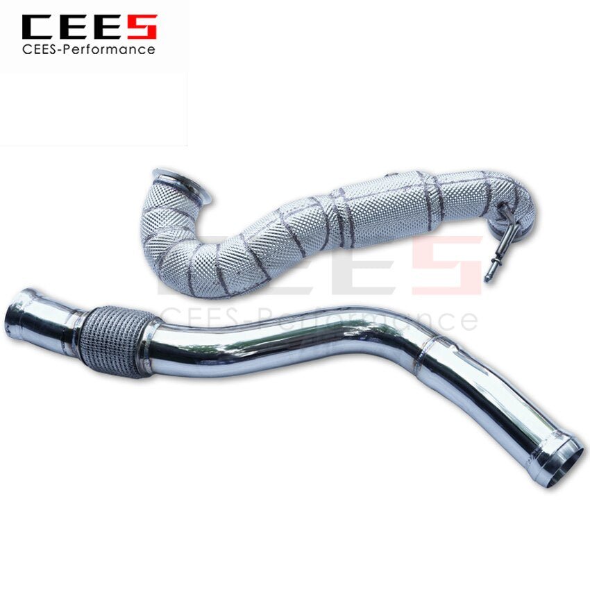 CEES Exhaust System For Mercedes-Benz A45 Headers Without Catalyst No cat Downpipe Manifold Stainless Steel Car Accessories