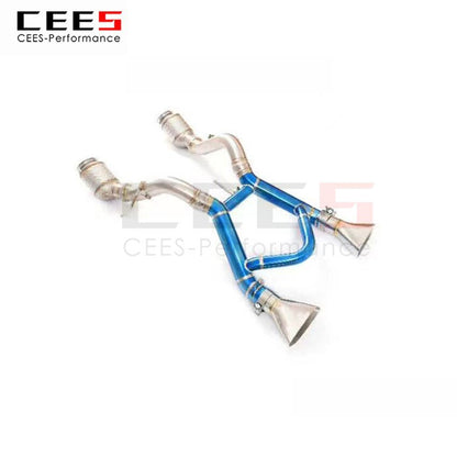 CEES Exhaust System For Mclaren 650S Titanium Alloy Catback Valve Muffler Auto Modification Terminale Scarico Auto Car Parts