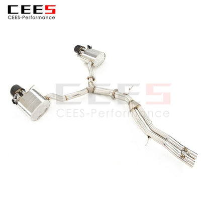 CEES Exhaust System For  AUDi RS5 Mid Pipe Stainless Steel Valve Muffler Catback Escape Tubo Escape Coche Terminale Scarico Auto