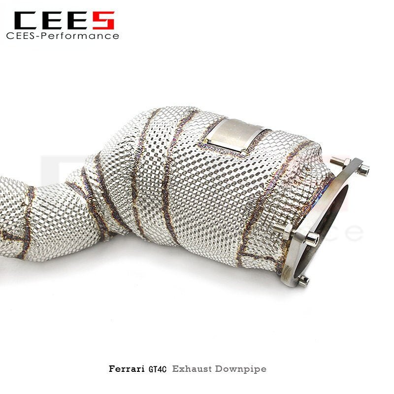 CEES Downpipe For Ferrari GTC4 Lusso/Lusso T 6.3 2016- Racing Car Stainless Steel Exhaust Catless downpipe without catalyst