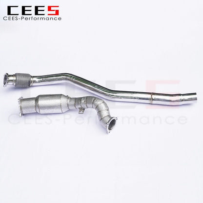 CEES Downpipe for PORSCHE Macan 2.0T 2014+ Stainless Steel Pipe Car Exhaust System High Performance Catalytic Converters