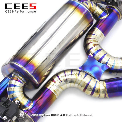 CEES Exhaust Pipe for Lamborghini URUS 4.0 2018-2023 Tuning Performance Titanium Exhaust Valve Control Catback Exhaust Muffler