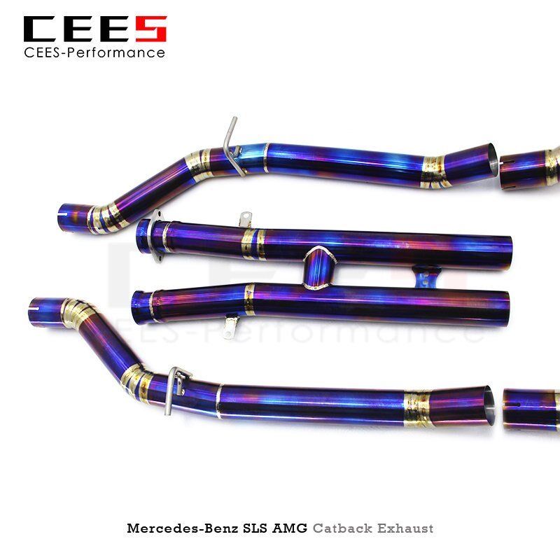 CEES Catback Exhaust for Mercedes-Benz SLS AMG 6.2L 2011- Tuning Performance Titanium Alloy Exhaust Pipe System