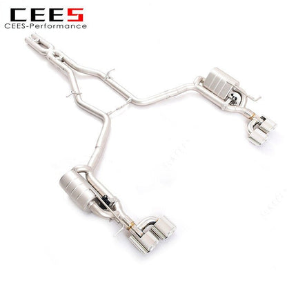 CEES Catback For Mercedes-Benz E300 3.0/3.5 2009-2014  High Performance Valve Muffler Exhaust System Terminale Scarico Auto