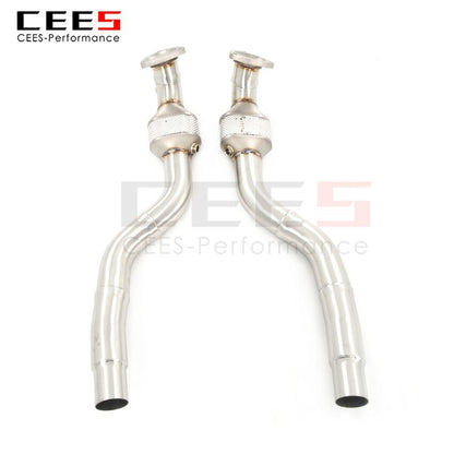 CEES Exhaust System For Maserati GT 4.7 Headers With Catalyst Test Pipe Converter High Flow Catted Exhaust Downpipe Car Parts