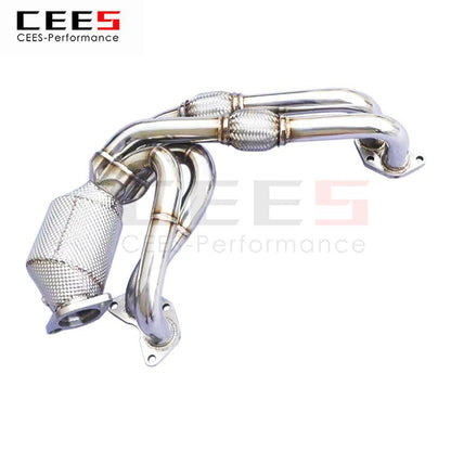 CEES Exhaust System For Honda GT86 FT86 Headers With Catalyst Test Pipe Converter High Flow Catted Exhaust Downpipe Car Parts