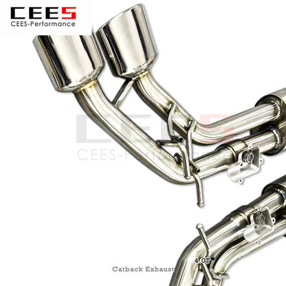 CEES Exhaust System For Mercedes-Benz G500 G63 W464 4.0T Stainless Steel Valve Muffler Catback Escape Tubo Escape Coche Car Part