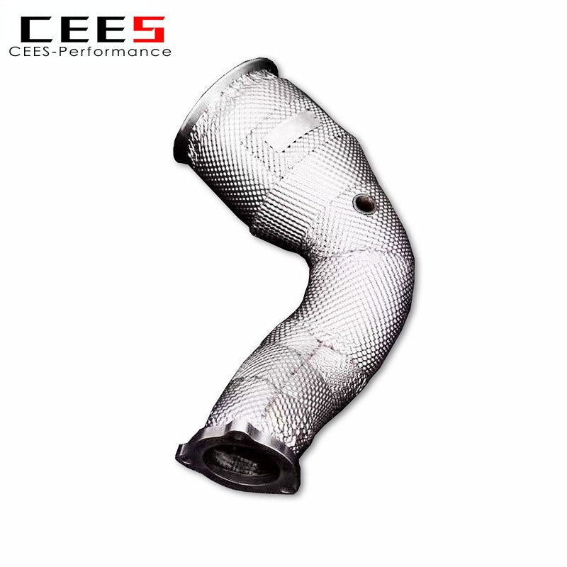 CEES Downpipe for AUDI RS4 2.9T 2019-2022 High Performance 304 High Flow Catted Downpipe  Exhaust Downpipe Escapamentos