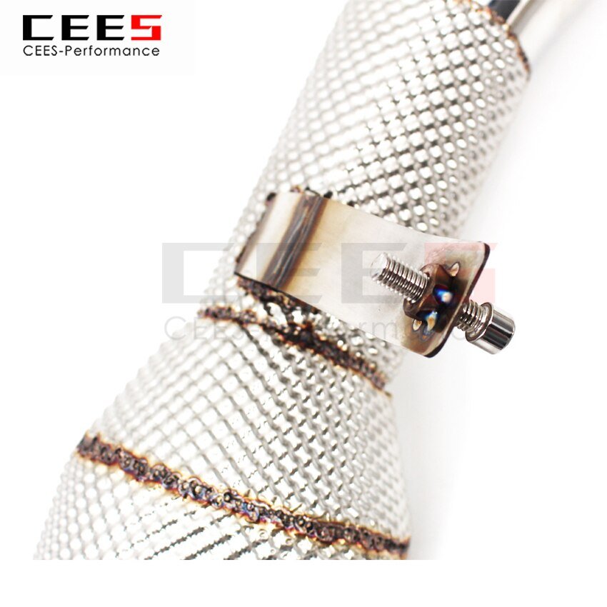 CEES Exhaust System For Mercedes-Benz ML63 6.2 Headers With Catalyst Test Pipe Converter High Flow Catted Exhaust Downpipe