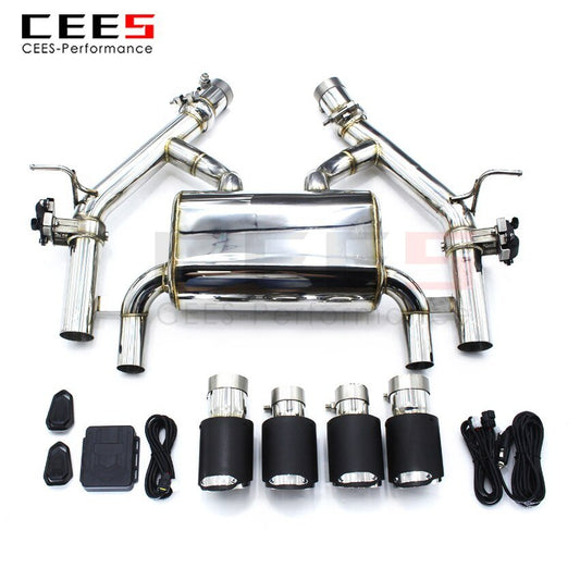 CEES Exhaust System For BMW M3 M4 F80 F82 F83 S55 3.0T Valve Muffler Catback Escape Tubo Escape Coche Terminale Scarico Auto