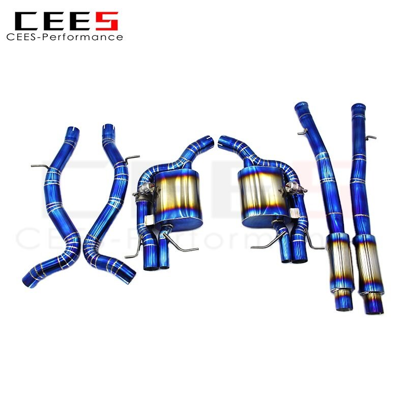 CEES Performance Exhaust Catback for Mercedes Benz S65/S65C COUPE 4.0T/6.0T 2014-2023 Titanium Valve Muffler Exhaust System