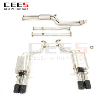 CEES Exhaust System For BMW 535 F10F18 Stainless Steel Valve Muffler Catback Escape Tubo Escape Coche Terminale Scarico Auto