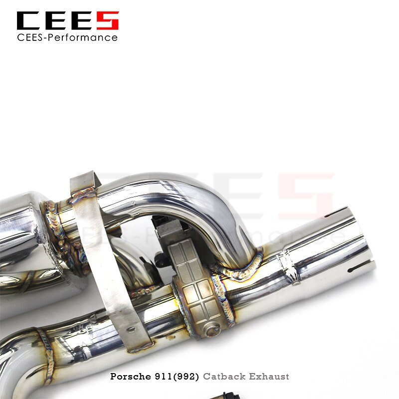 CEES Exhaust Pipe for PORSCHE 911 (992) 3.0T 2019-2023 Stainless Steel Muffler Exhaust System Tuning Performance Catback Exhaust