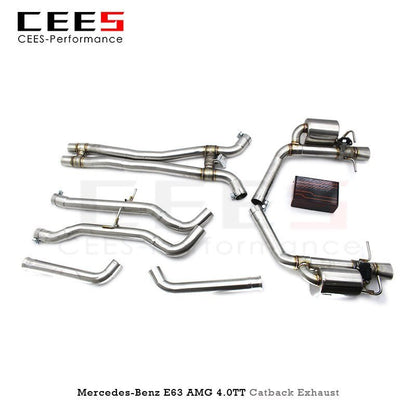 Catback Exhaust For Mercedes-Benz E63 AMG 4.0TT 2018-2023 Escape Stainless Steel Exhaust Pipe Muffler