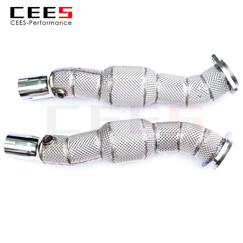 CEES  Downpipe For Ferrari F430 4.3 2010-2015  Exhaust Pipe High flow catted downpipe With catalyst