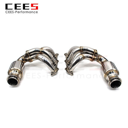 CEES Exhaust Manifold for Porsche 911 991.1 GT3 3.8T 2014-2016 Performance Tuning SS304 Exhaust Pipe High Flow Catted Downpipe