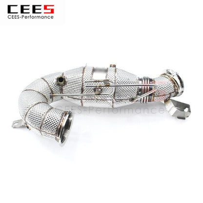 CEES Exhaust System For Mercedes-Benz E53 AMG Headers With Catalyst Test Pipe Converter High Flow Catted Exhaust Downpipe