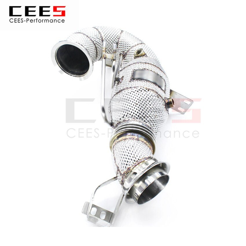 CEES Exhaust System For Mercedes-Benz E53 AMG Headers With Catalyst Test Pipe Converter High Flow Catted Exhaust Downpipe