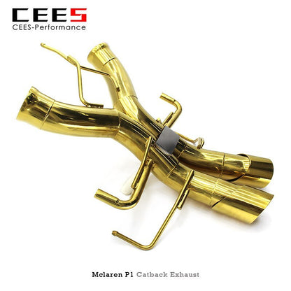 CEES Catback Exhaust for Mclaren P1 3.8 Hybrid 2013- Stainless Steel Performance Exhaust Valve Control Gold-plated ExhaustSystem