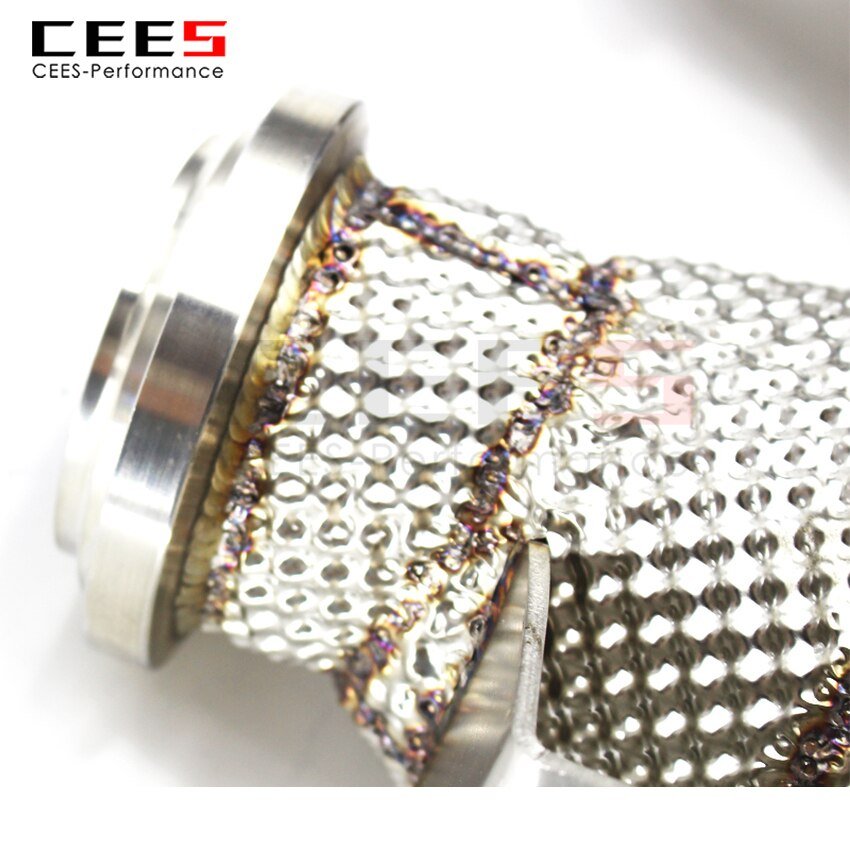 CEES Downpipe For Mercedes-Benz C43 AMG 3.0T 2016-2023 High Performance Catless Downpipe Exhaust Pipe Catalytic Converters