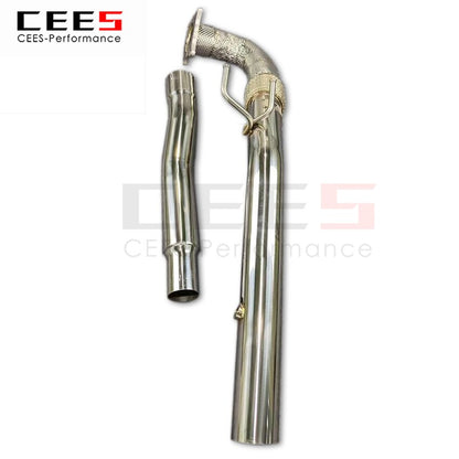 CEES Exhaust System For Volkswagen Golf 6R R20 Headers Without Catalyst No cat Downpipe Manifold Stainless Steel Car Parts