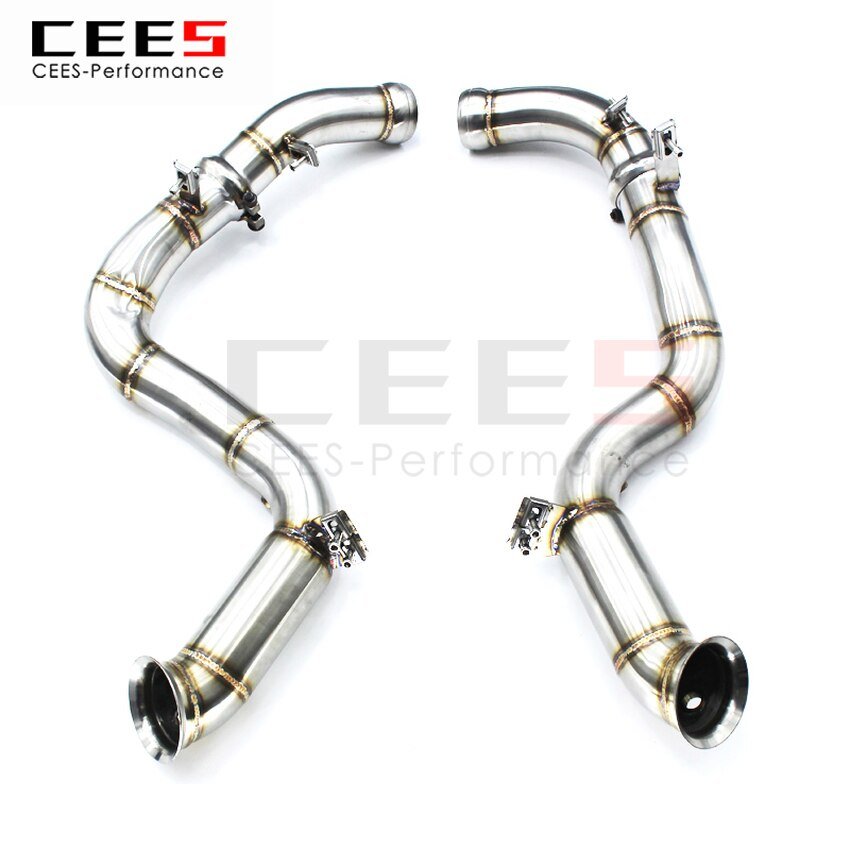 CEES Exhaust System For Mercedes Benz GLS63 GLS63S AMG Headers Without Catalyst No cat Downpipe Manifold Car Accessorie