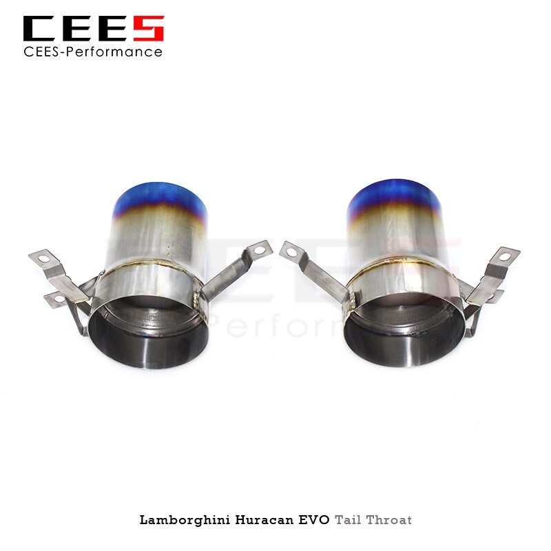 CEES Tail mouth Tail Throat For Lamborghini Huracan EVO 2014- Titanium Electroplated Black Exhaust Tips Exhaust Pipe