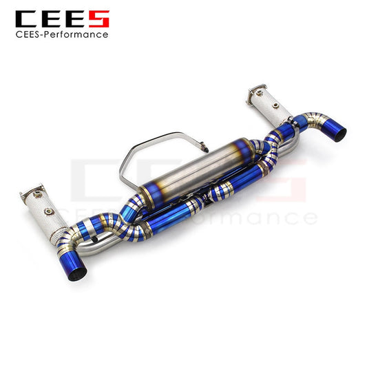 CEES Performance Tuning Catback Exhaust for Porsche 911 991.2 Turbo S 3.8T 2017-2019 Titanium Exhaust Pipe Exhaust Downpipe