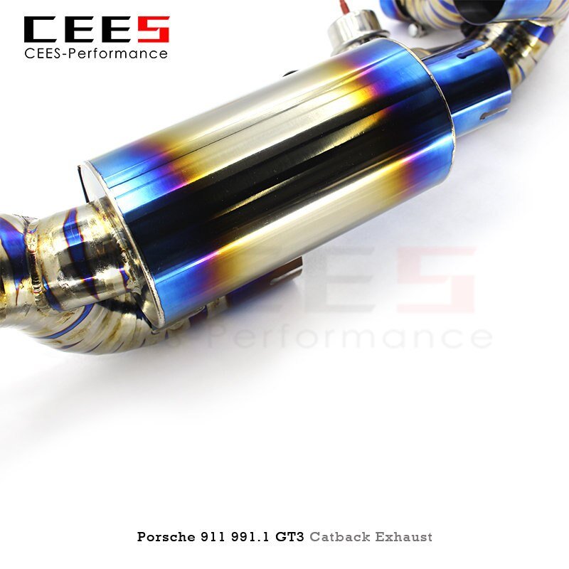 CEES Catback Exhaust for Porsche 911 991.1 GT3 3.8T 2010-2016 Titanium Escape Racing Car Exhaust System Exhaust Pipe Muffler