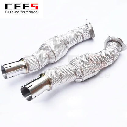 CEES  Downpipe For Ferrari F430 4.3 2010-2015  Exhaust Pipe High flow catted downpipe With catalyst