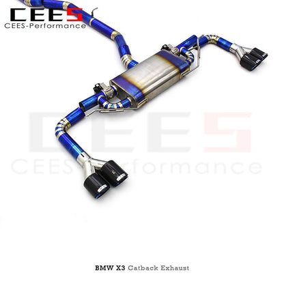 CEES Performance Exhaust Pipe Muffler for BMW X3 2.0T 2011-2017 Tuning Racing Car Titanium Alloy Catback Exhaust System