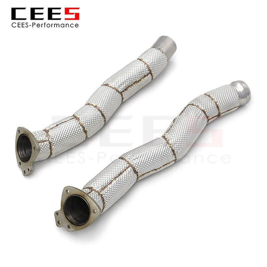 CEES Exhaust Downpipe For Aston Martin DB11 Vantage V12 5.2T 2017-2019 without catalyst Catless downpipe Exhaust Pipe