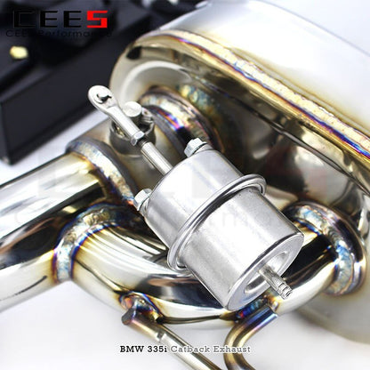 CEES Catback Exhaust for BMW 335i E90/E92/E93 3.0T N55 2009-2013 Stainless Steel Exhaust Pipe Catless Performance Valve Mufflers