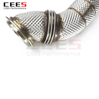 CEES Exhaust System For BMW X6 E71 N54 Headers With/Without Catalyst Test Pipe Converter High Flow Catted Exhaust Downpipe