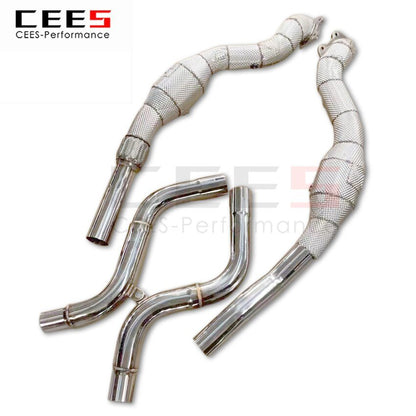 CEES Exhaust System For Dodge Challenger Headers With Catalyst Test Pipe Converter High Flow Catted Exhaust Downpipe Car Parts