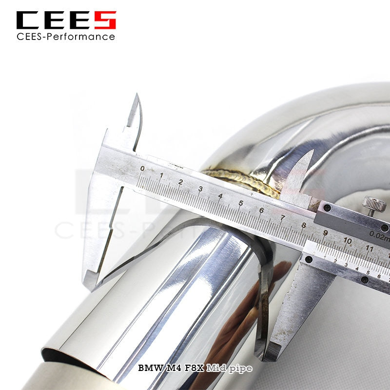 CEES Mid Pipe for BMW M4 F8X 3.0T 2015-2019 Stainless Steel Performance Exhaust Pipe Muffler Car Exhaust System