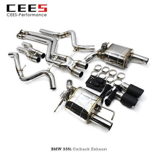 CEES Catback Exhaust for BMW 335i 3.0T 2007-2015 Valve Exhaust Pipe Muffler Stainless Steel Escape Car Terminale Scarico Auto