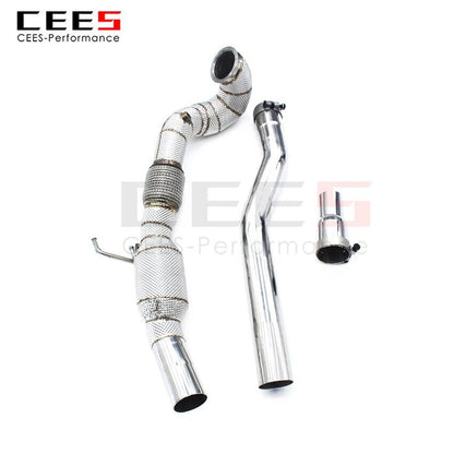 CEES Exhaust System For Audi S3 Headers With/Without Catalyst Test Pipe Converter High Flow Catted Exhaust Downpipe