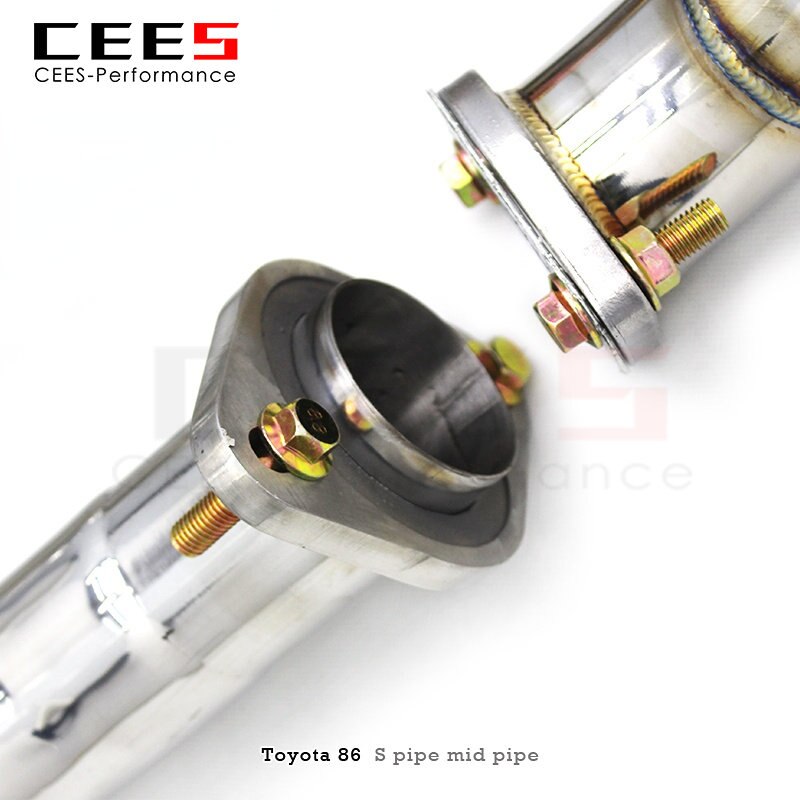 CEES Front Pipe S Pipe for Toyota FT86/GT86/86 2.0 2012-2019 High Performance Mid Pipe Exhaust Downpipe 1 Set Tuning Parts