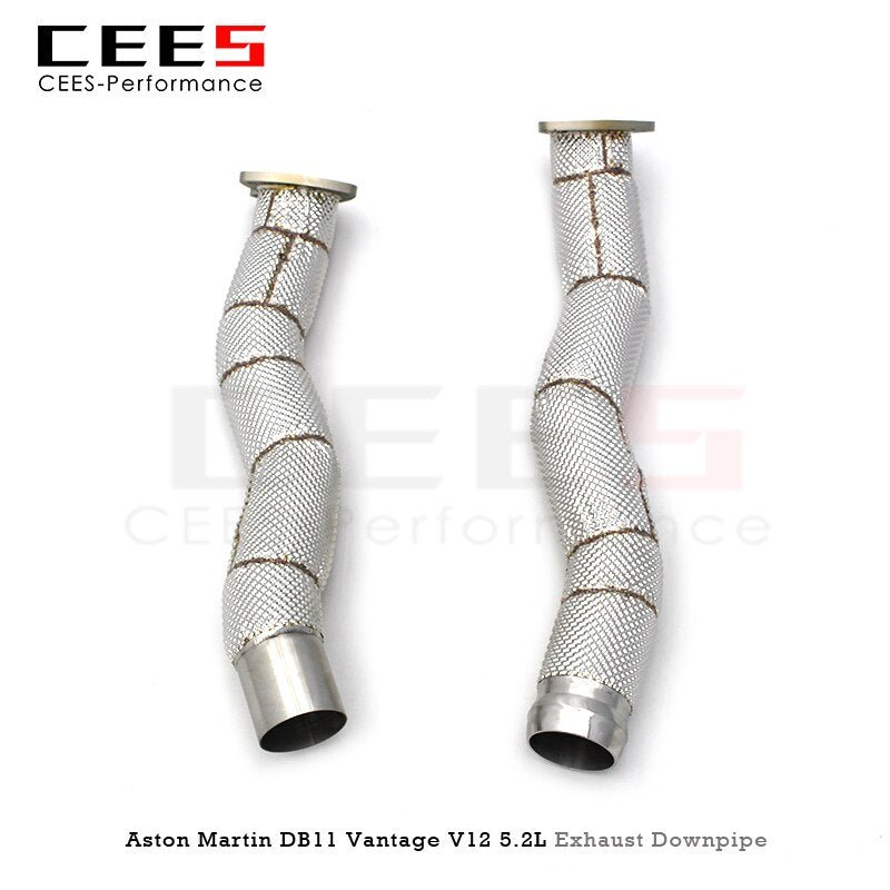 CEES Exhaust Downpipe For Aston Martin DB11 Vantage V12 5.2T 2017-2019 without catalyst Catless downpipe Exhaust Pipe