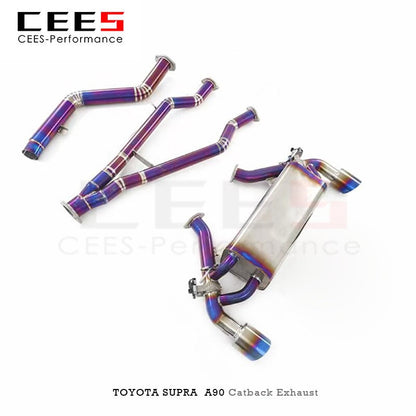 CEES Tuning Catback Exhaust for Toyota Supra A90 3.0T 2020-2023 Titanium Alloy Escape Exhaust Pipe Muffler Car Exhaust System