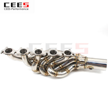 CEES ExhaustSystem For Audi R8 V10 5.2 Headers StainlessSteel Test Pipe Nocat Downpipe Stainless Steel Car Accessories Manifold