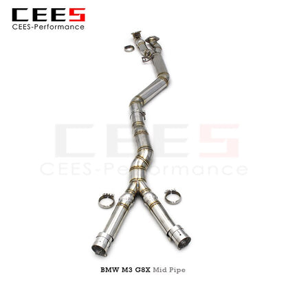 CEES Mid Pipe for BMW M3 G80/G8X 3.0T 2020-2025 Stainless Steel Tuning Automotive Performance Accessories Exhaust Pipe