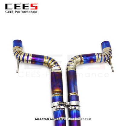 CEES Catback Exhaust for Maserati Levante 3.0T 2017-2023 Exhaust Pipe Muffler Escape Titanium Alloy Pipe Valve Exhaust System