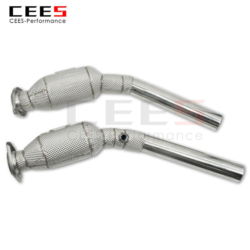 CEES Exhaust System For Jaguar XE 3.0T Headers With Catalyst Test Pipe Converter High Flow Catted Exhaust Downpipe