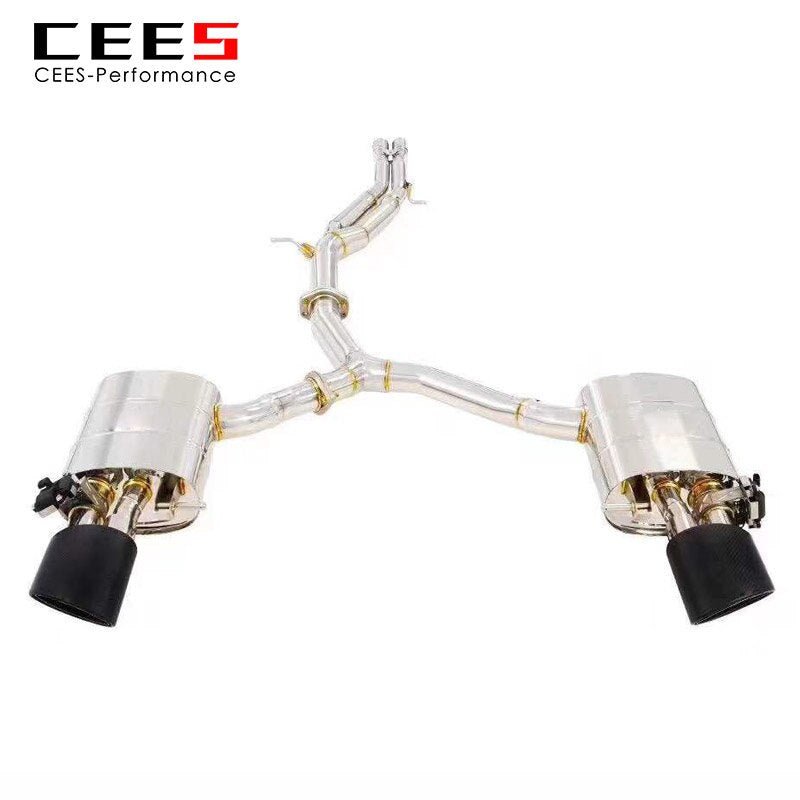 CEES Catback For AUDI RS4 2.9T 2019-2022 Racing Car Valve Muffler Titanium Alloy Valvula Escape Electrica Exhaust System Scarico