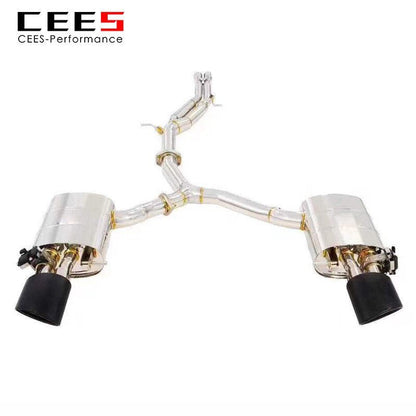 CEES Catback For AUDI RS4 2.9T 2019-2022 Racing Car Valve Muffler Titanium Alloy Valvula Escape Electrica Exhaust System Scarico